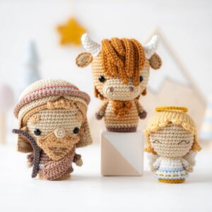 Christmas Nativity Scene Crochet Pattern | Mini Amigurumi Animals & Figures (PDF Tutorial) - Image 3